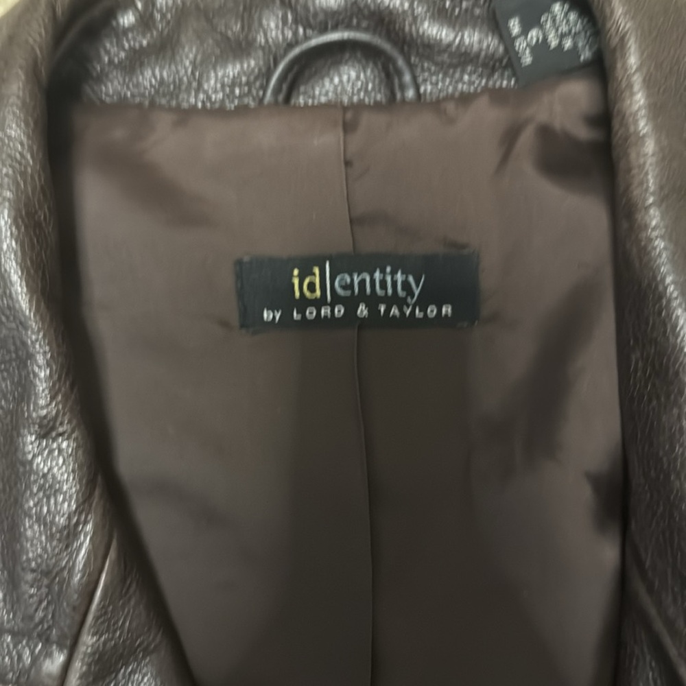 Cropped Leather Jacket - image 2